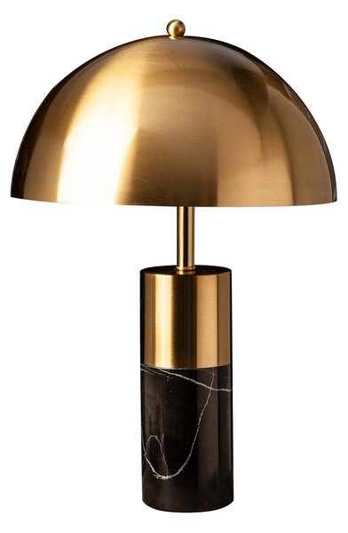 BURLESQUE arany és fekete fém asztali lámpa