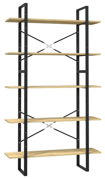Ötszintes fenyőfa könyvszekrény 100 x 30 x 175 cm