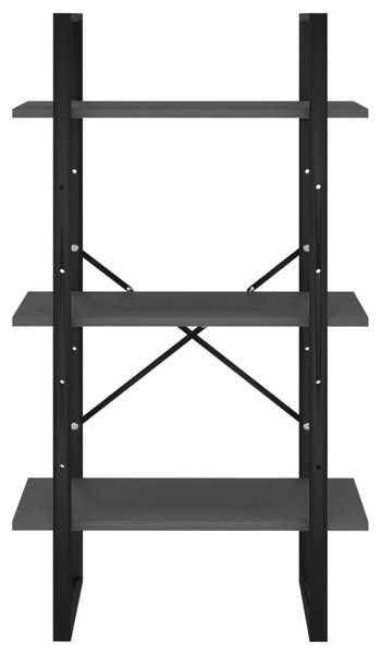 Szürke forgácslap tárolópolc 60 x 30 x 105 cm