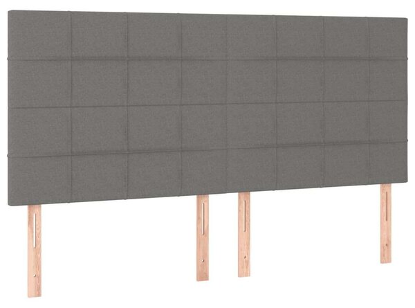 VidaXL LED-es Ágy - 200x200 cm - Sötétszürke