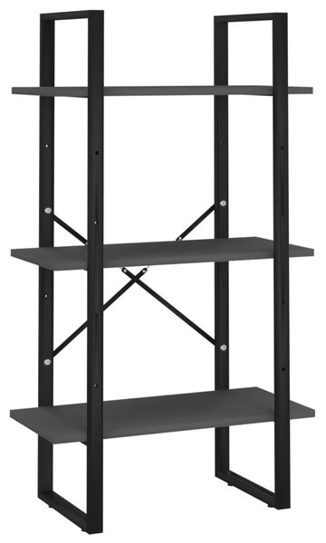 Szürke forgácslap tárolópolc 60 x 30 x 105 cm