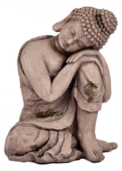 Ibergarden Dekoratív Kerti figura Buddha Szürke Polyresin (28,5 x 43,5 x 37 cm)