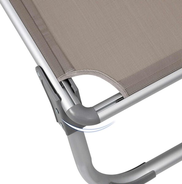 SONGMICS Premium Napozóágy Árnyékolóval Alumínium Taupe