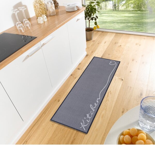Kitchen szürke futószőnyeg, 50 x 150 cm - Zala Living