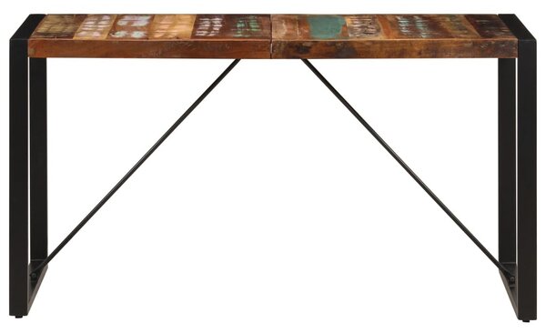 Tömör újrahasznosított fa étkezőasztal 140 x 70 x 75 cm
