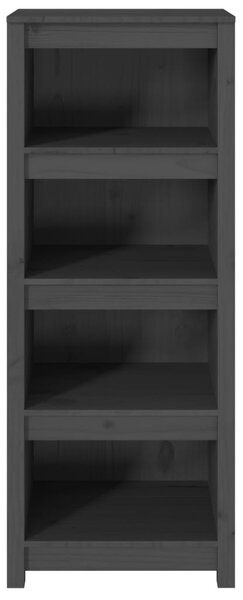 Szürke tömör fenyőfa könyvszekrény 50x35x125,5 cm