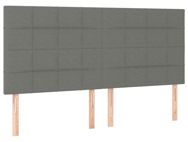 VidaXL Rugós Ágy Matraccal - Sötétszürke - 160x200 cm