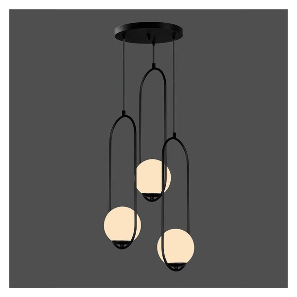 Arch fekete függőlámpa, magasság 146 cm - Squid Lighting