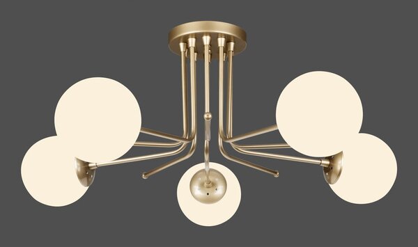 Star aranyszínű mennyezeti lámpa, magasság 34 cm - Squid Lighting
