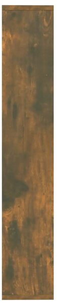 Füstös tölgy színű szerelt fa fali polc 36 x 16 x 90 cm