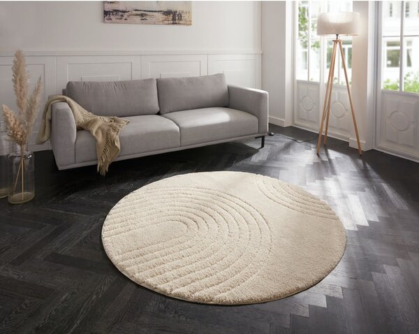 Norwalk Fergus krémfehér szőnyeg, ø 160 cm - Mint Rugs