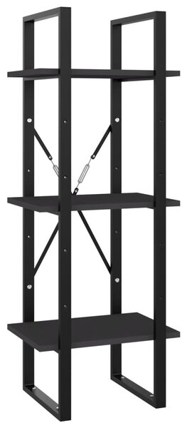 5 szintes szürke szerelt fa könyvszekrény 40 x 30 x 175 cm