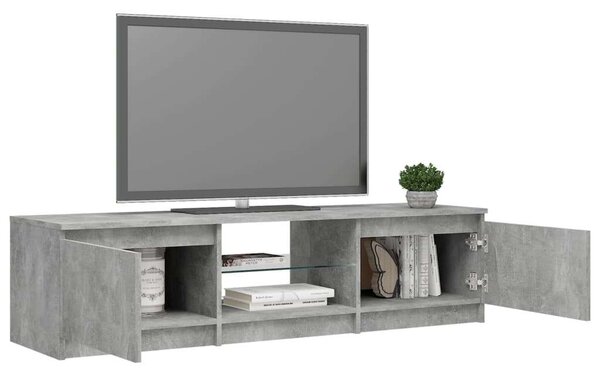 Modern TV-szekrény - Betonszürke - 140 cm