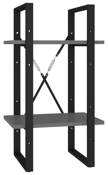 5 szintes szürke szerelt fa könyvszekrény 40 x 30 x 175 cm