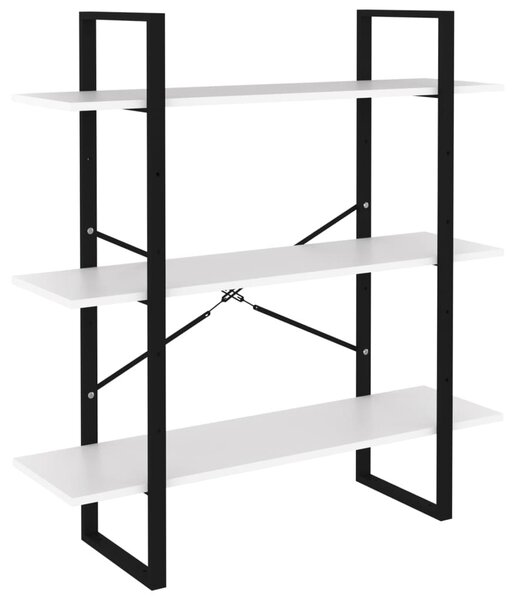 5 szintes fehér szerelt fa könyvszekrény 100 x 30 x 175 cm