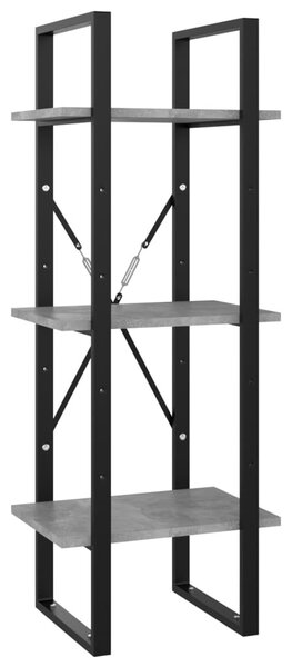 5 szintes betonszürke szerelt fa könyvszekrény 40 x 30 x 175 cm