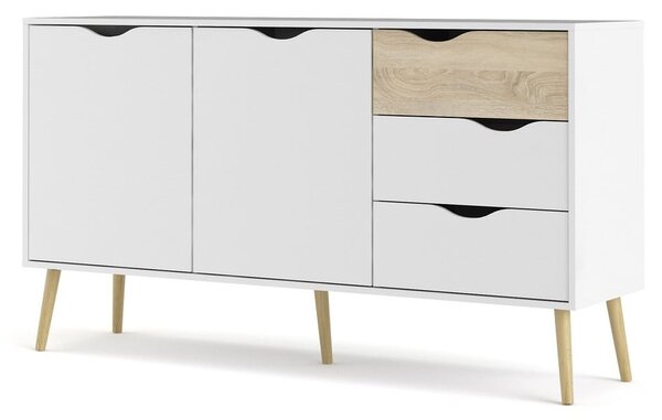 Fehér komód 147x82x39 cm Oslo – Tvilum