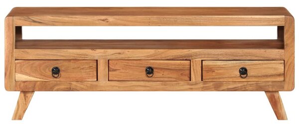 Tömör akácfa TV-szekrény 110 x 30 x 40 cm