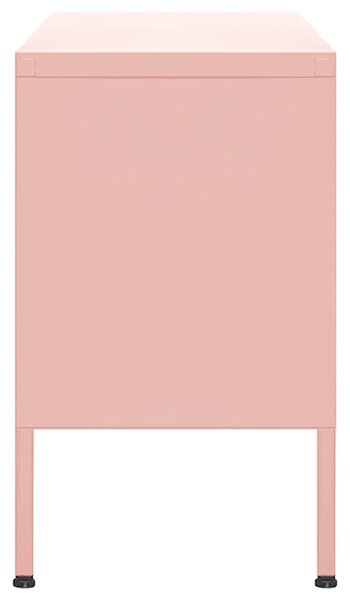Rózsaszín acél TV-szekrény 105 x 35 x 50 cm