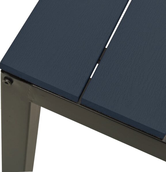 VidaXL fekete acél és WPC kerti pad 110 cm
