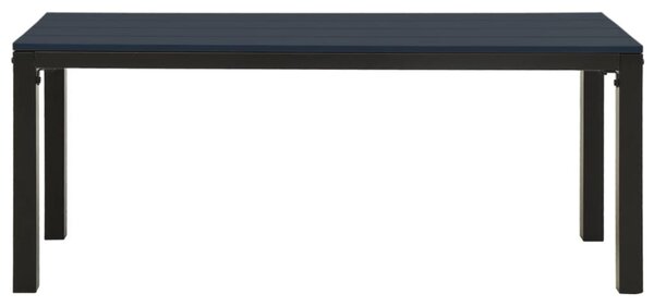 VidaXL fekete acél és WPC kerti pad 110 cm