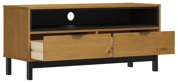 FLAM tömör fenyőfa TV-szekrény 110 x 40 x 50 cm