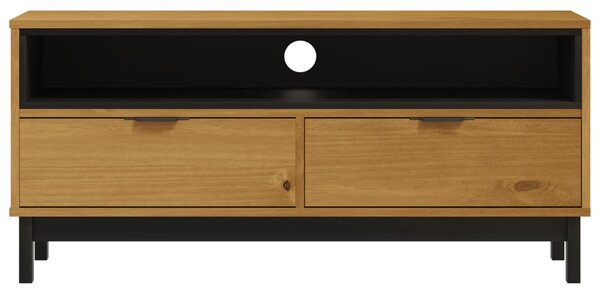 FLAM tömör fenyőfa TV-szekrény 110 x 40 x 50 cm