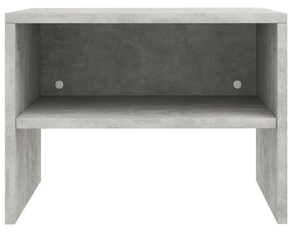 2 db betonszürke szerelt fa éjjeliszekrény 40 x 30 x 30 cm