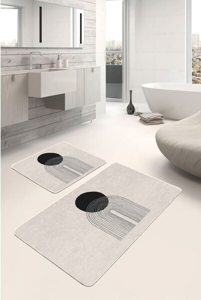 Bézs fürdőszobai kilépő szett 2 db-os 60x100 cm – Mila Home