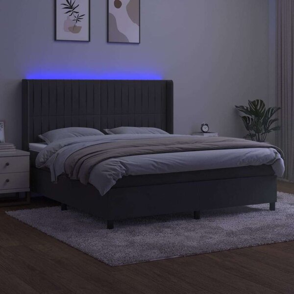 Bársony Ágy LED-del - 160x200 cm