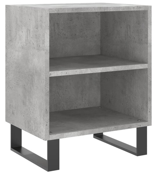 2 db betonszürke szerelt fa éjjeliszekrény 40x30x50 cm
