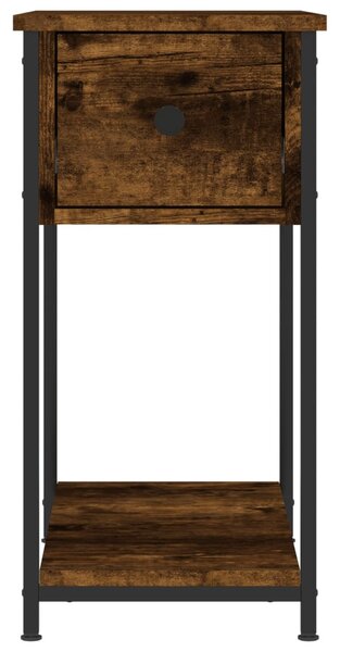 2 db füstös tölgy színű szerelt fa éjjeliszekrény 30x60x60 cm