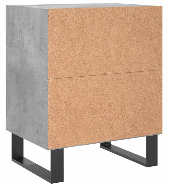 2 db betonszürke szerelt fa éjjeliszekrény 40x30x50 cm