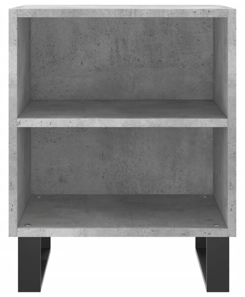 2 db betonszürke szerelt fa éjjeliszekrény 40x30x50 cm