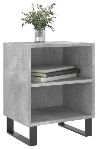 2 db betonszürke szerelt fa éjjeliszekrény 40x30x50 cm