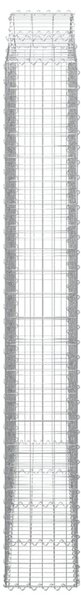Íves horganyzott vas gabion kosár 200x30x220/240 cm