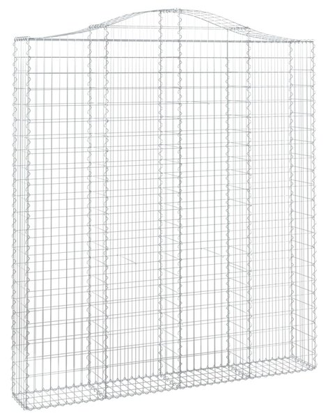 Íves horganyzott vas gabion kosár 200x30x220/240 cm