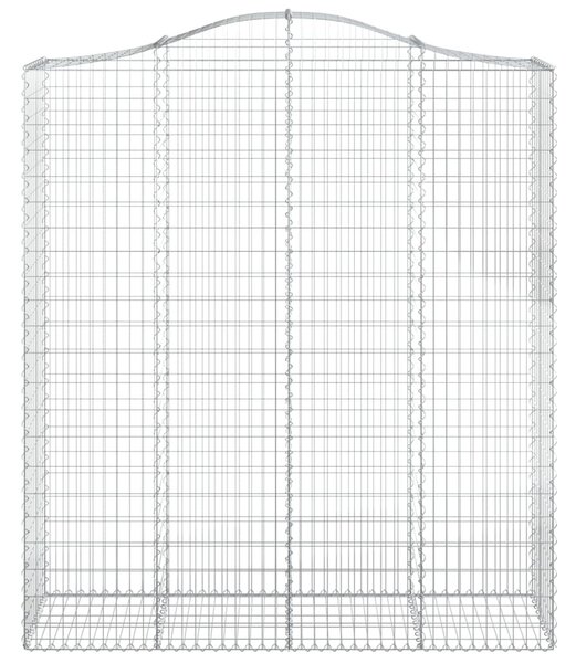 Íves horganyzott vas gabion kosár 200x50x220/240 cm