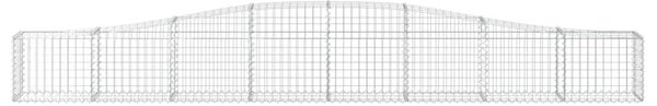 2 db íves horganyzott vas gabion kosár 400x30x40/60 cm