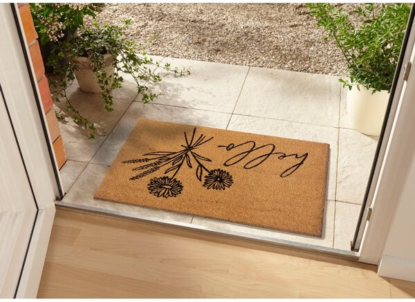 Kókuszrost lábtörlő 75x45 cm Hello & Flowers - Hanse Home