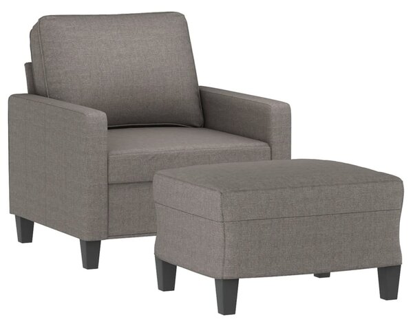 VidaXL tópszínű szövet kanapéfotel lábtartóval 60 cm