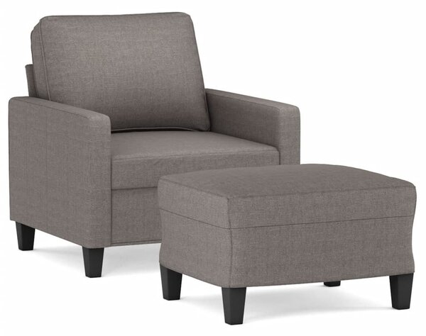VidaXL tópszínű szövet kanapéfotel lábtartóval 60 cm