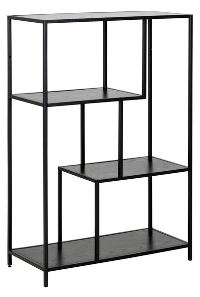 Fekete könyvespolc 77x114 cm Seaford – Actona