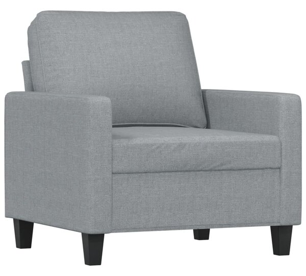 VidaXL világosszürke szövet kanapéfotel lábtartóval 60 cm
