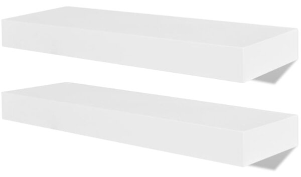 4 db fehér fali polc 40 cm