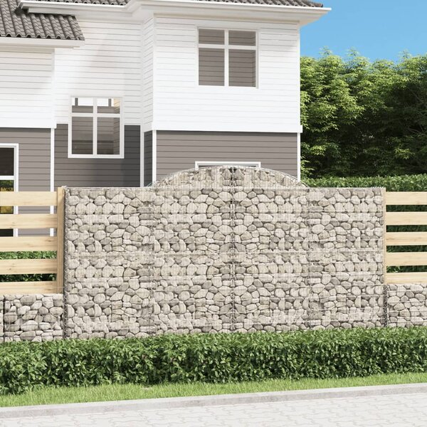 VidaXL íves horganyzott vas gabion kosár 300 x 30 x 160/180 cm