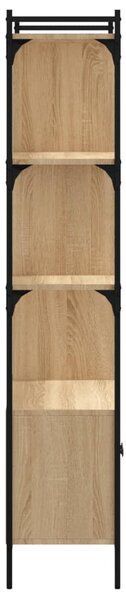 Sonoma tölgyfa ajtós könyvespolc 76,5x30x154,5 cm rétegelt fa