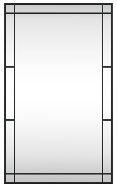 Fekete téglalap alakú vas fali tükör 60 x 100 cm