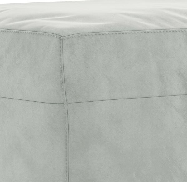 4 részes világosszürke bársony ülőgarnitúra