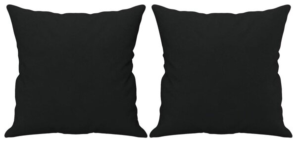 2 személyes fekete mikroszálas szövetkanapé párnákkal 120 cm